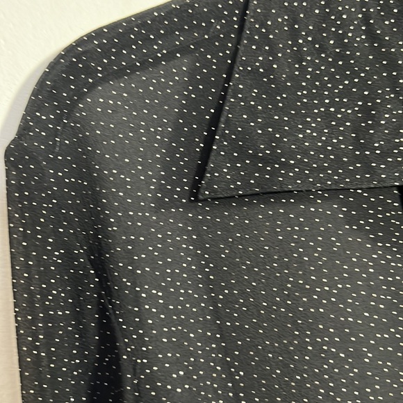 VINTAGE New York City Design Co. Sheer Black Blouse with GOLD dots - Picture 3 of 7